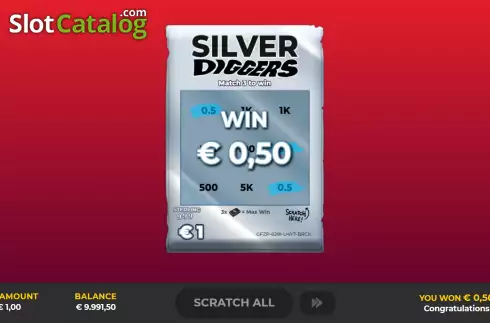 Schermo4. Silver Diggers Scratch slot