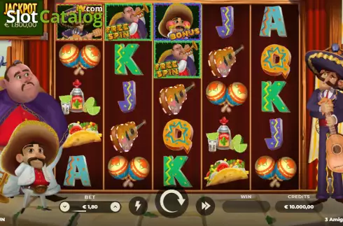 画面2. 3 Amigos Jackpot カジノスロット