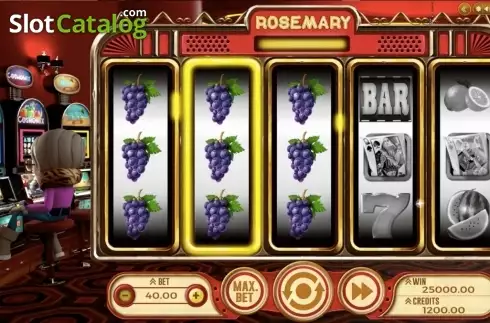 Big Win screen. Rosemary slot