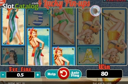 Win Screen 1. 4 Lucky Pin-ups slot