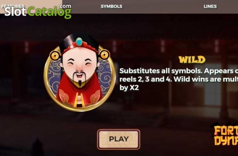 Paytable 1. Fortune Dynasty slot