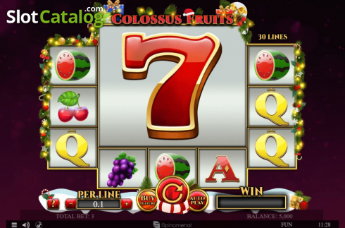 Bildschirm2. Colossus Fruits Christmas Edition slot