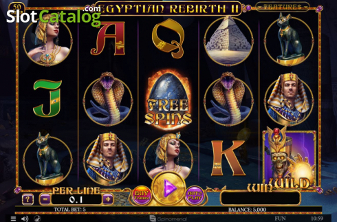画面3. Egyptian Rebirth II カジノスロット