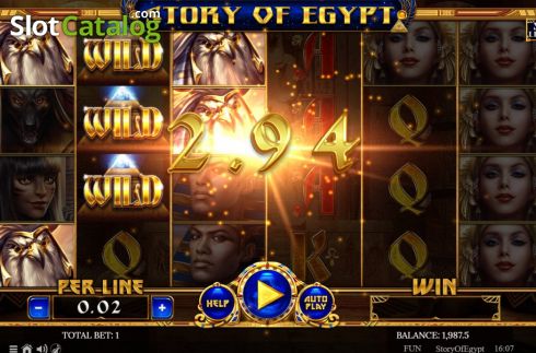 Win Screen 2. Story of Egypt slot