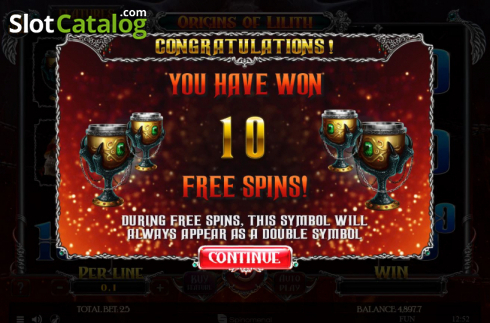 Free Spins 2. Origins Of Lilith slot
