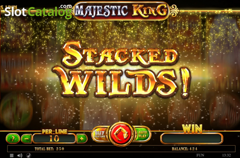 Stacked Wilds. Majestic King Expanded Edition slot