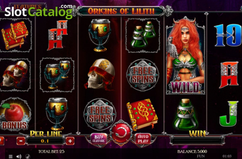 Reel Screen. Origins Of Lilith Expanded Edition slot
