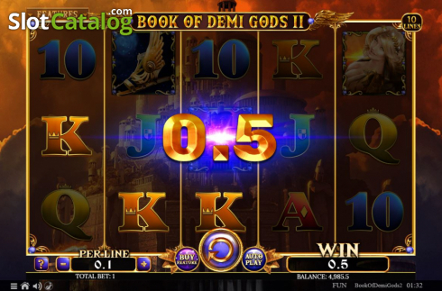 Win Screen. Book Of Demi Gods 2 slot