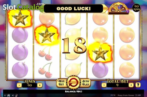 Win Screen 2. Penny Fruits Extreme Spin O Wheel slot