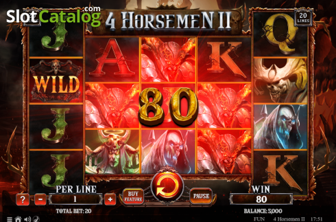 Win screen 1. 4 Horsemen 2 slot