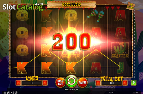Win screen 2. 100 Lucky Chilies slot