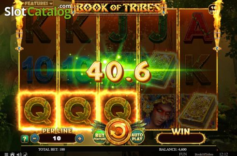 Win Screen. Book Of Tribes slot