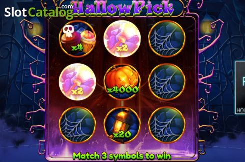 Game Screen 1. Hallow Pick slot