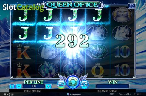 Win screen 2. Queen Of Ice slot