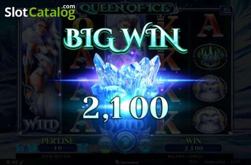 Big win screen. Queen Of Ice slot