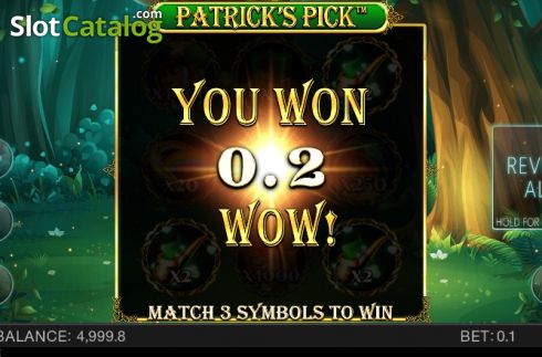 Win 1. Patricks Pick slot