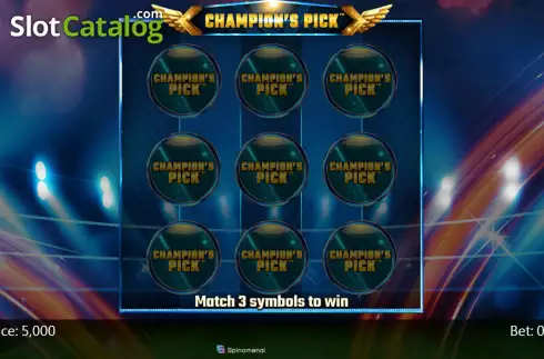 Game screen. Champions Pick slot