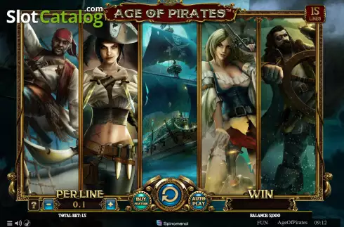 Reel screen. Age of Pirates 15 Lines slot