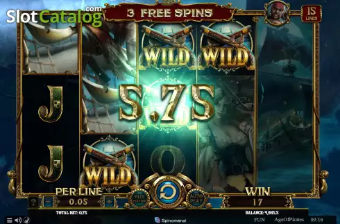 Win screen 2. Age of Pirates 15 Lines slot
