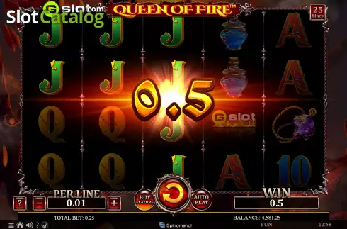 Bildschirm4. Gslot Queen of Fire slot