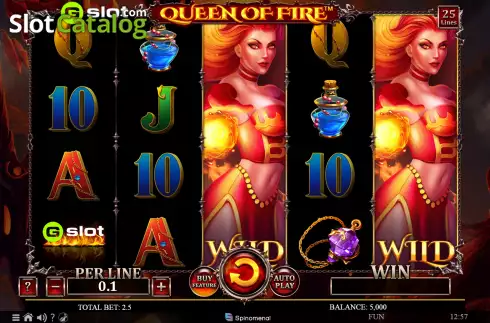 Ekran2. Gslot Queen of Fire yuvası