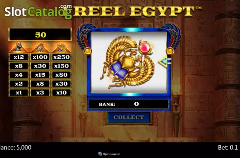 Reel screen. 1 Reel Egypt slot