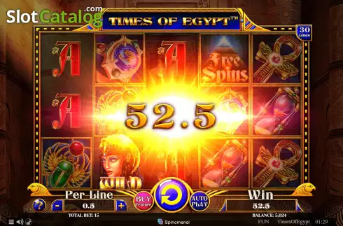 Win Screen 2. Times Of Egypt slot