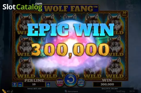 Epic win screen. Wolf Fang slot