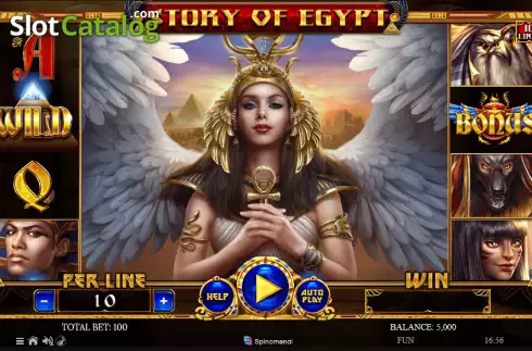 Reel screen. Story of Egypt 10 Lines slot