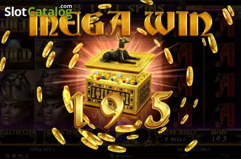 Win screen. Story of Egypt 10 Lines slot