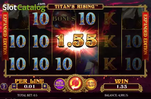 Win screen 2. Titan's Rising Expanded Edition slot