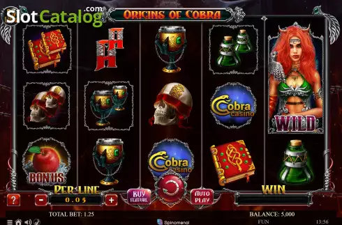 Game Screen. Origins of Cobra slot