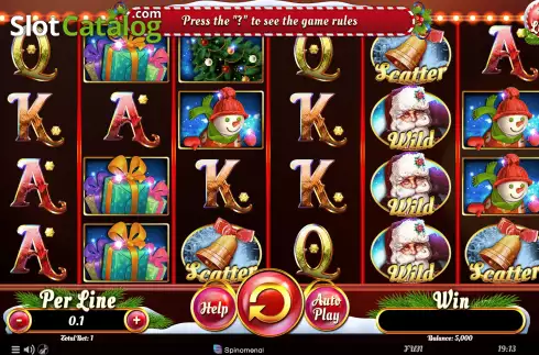 Game Screen. Xmas Collection 10 Lines slot
