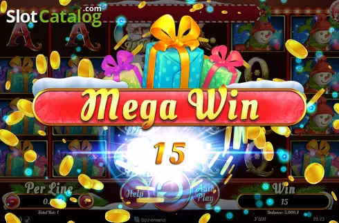 Mega Win Screen. Xmas Collection 10 Lines slot