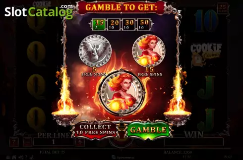 Skärmdump6. Cookie Casino Queen of Fire slot