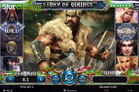 Reel screen. Story of Vikings Christmas Edition slot
