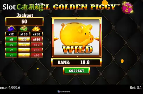 Win screen 2. 1 Reel Golden Piggy slot