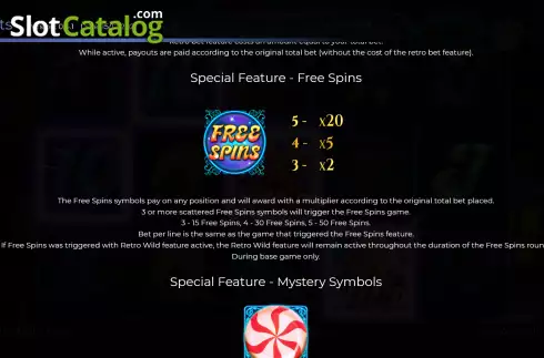 FS screen. Retro Sweets (Retro Gaming) slot