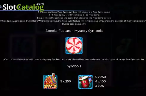 Mystery symbols screen. Retro Sweets (Retro Gaming) slot