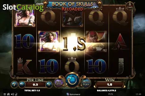Win screen 2. Book Of Skulls Reloaded slot