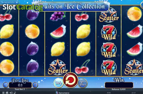 Game Screen. Fruits On Ice Collection 20 Lines slot
