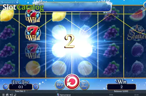 Win Screen. Fruits On Ice Collection 20 Lines slot