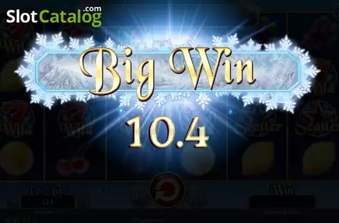 Big Win Screen. Fruits On Ice Collection 20 Lines slot