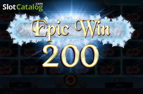 Epic Win Screen. Fruits On Ice Collection 20 Lines slot