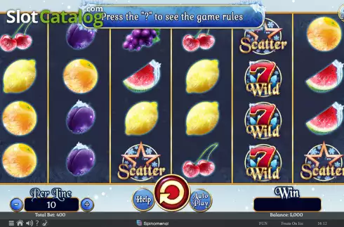 Reel screen. Fruits On Ice Collection 40 Lines slot