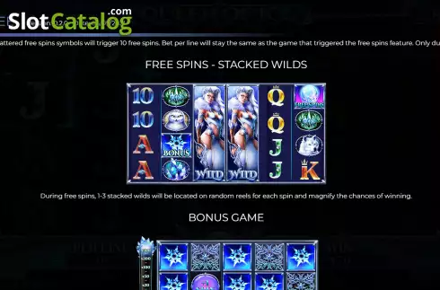 Stacked wild screen. Queen Of Ice Expanded Edition slot