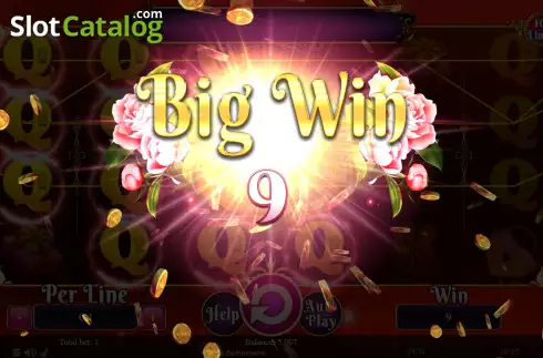 Big Win screen. Valentine Collection 10 Lines slot