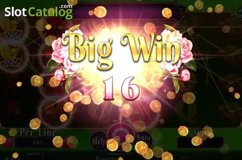 Big Win screen. Valentine Collection 40 Lines slot