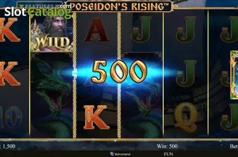 Win screen. Poseidon's Rising Expanded Edition slot