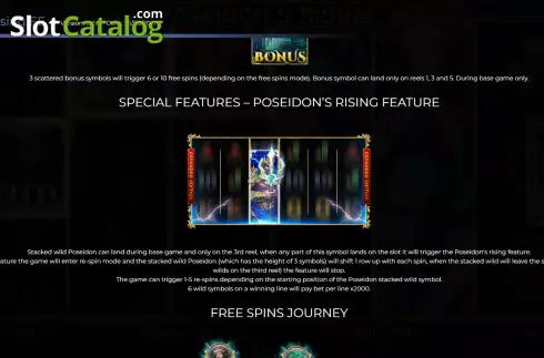 Special symbols screen. Poseidon's Rising Expanded Edition slot